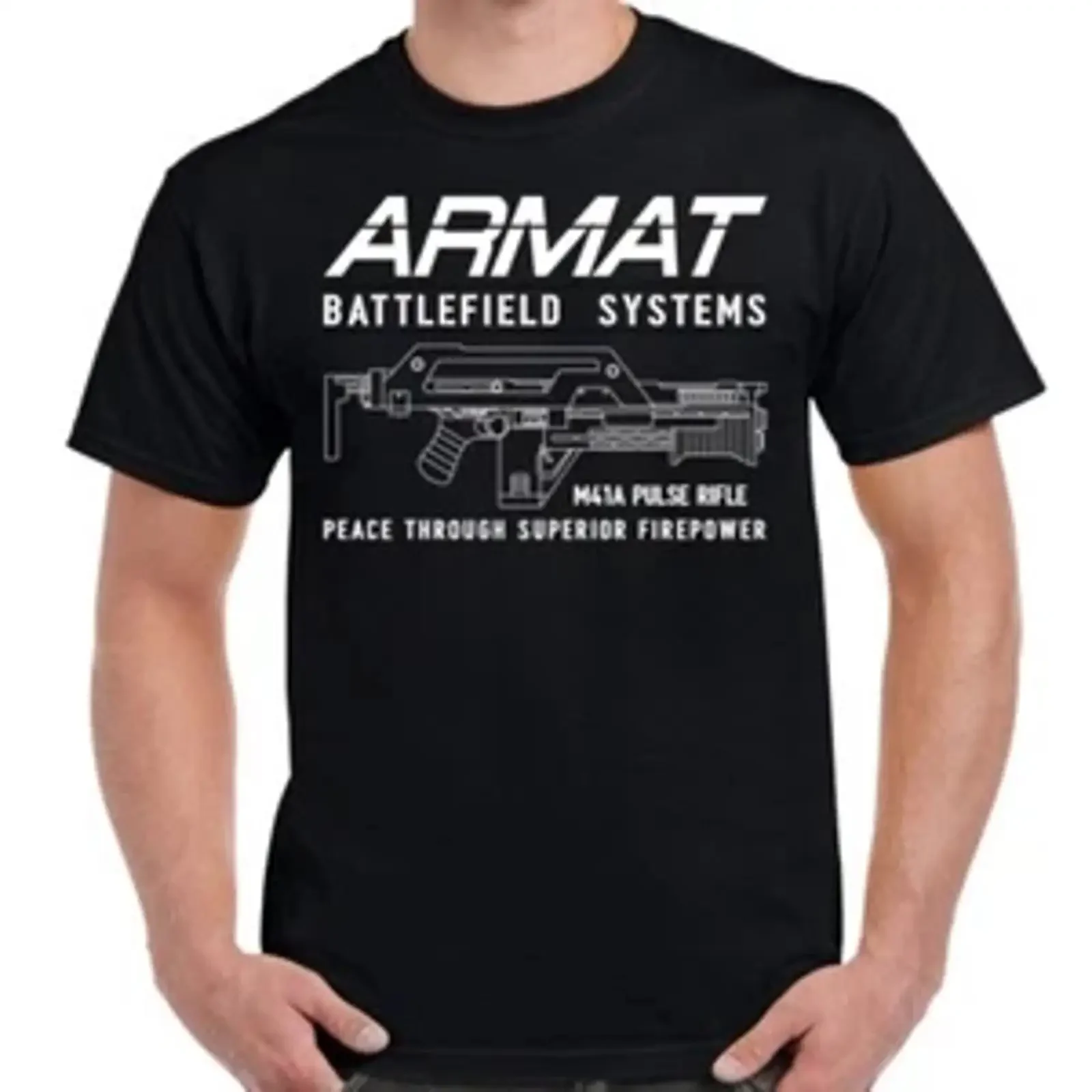 Armat Systems M41A Pulse Rifle Logo Adult T Shirt vintage Washed designer clothes Breathable Comfortable homme Unisex Stretched