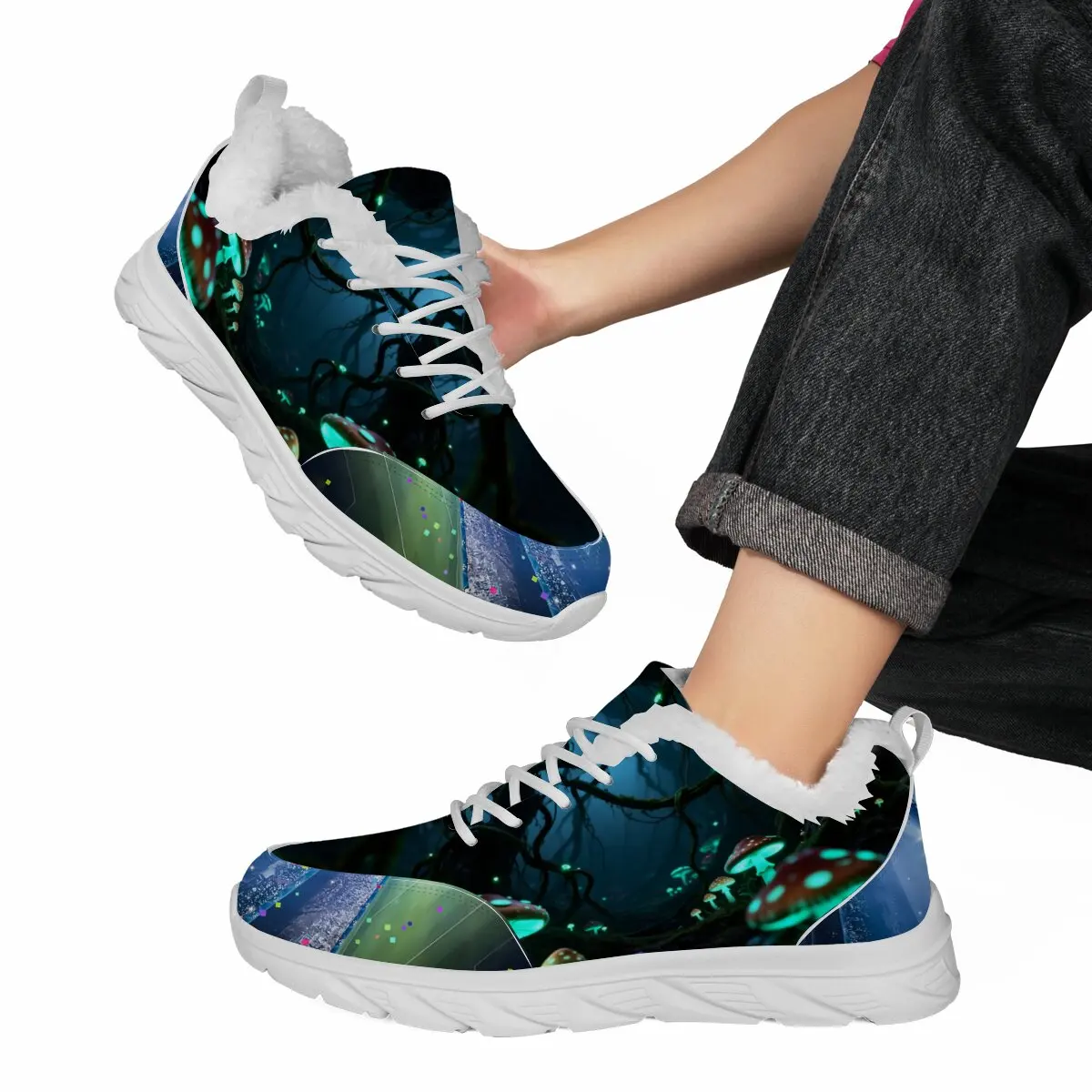 

Lightweight Parent-child Flat Woven Halloween and Christmas Holiday Gift Lace-up Fashionable Custom Soft-soled Sports Shoes