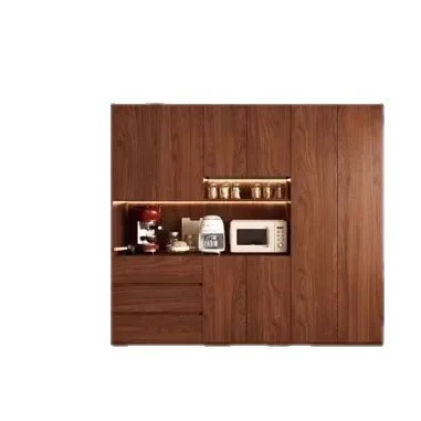 

dining side cabinet, integrated against the wall, storage cabinet, modern simplicity, living room, solid wood