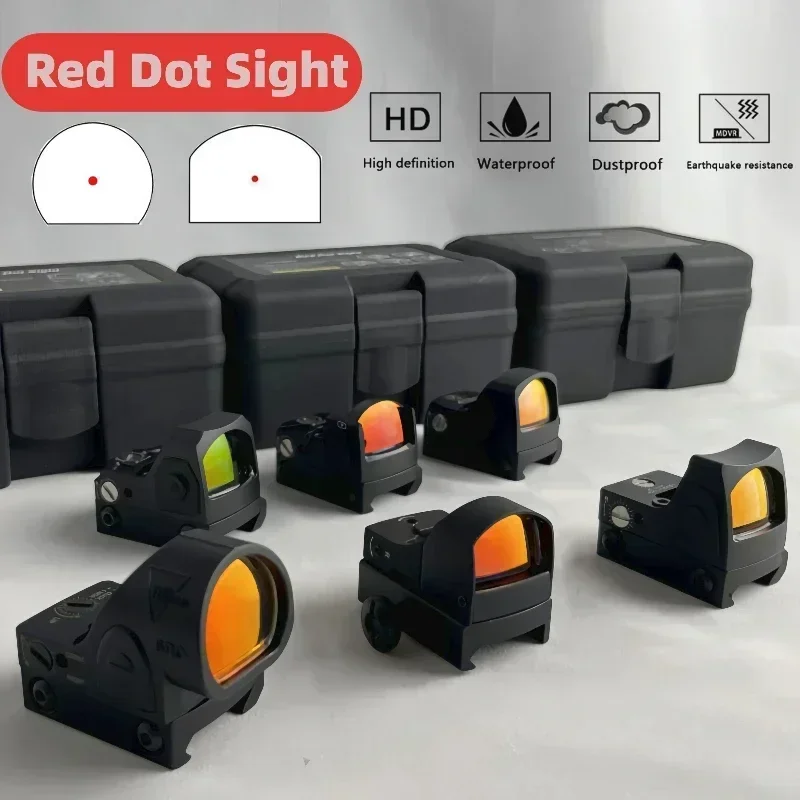 Mini RMR Red Dot Sight 2MOA Scope Fit 20-22mm Rail Airsoft Rifle and Pistols Reflex Sight Hunting Optic Scope Tactical Accessory