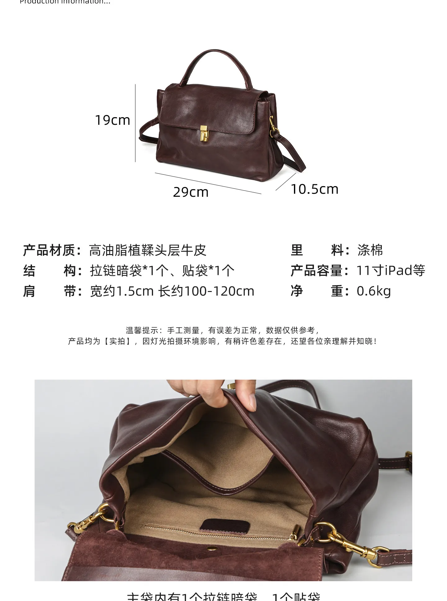 PNDME Fashion Organizers handgefertigte Damenhandtasche aus Rindsleder der ersten Schicht, Vintage-Reisetasche, Party-Luxus-Umhängetasche aus echtem Leder – Detail 2