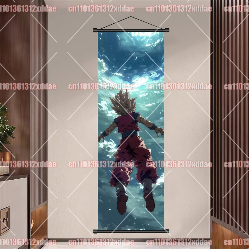 Dragon Ball Poster Scroll Painting Goku Vegeta Trunks Buu Tien Shinhan Retro HD Anime Art Hanging Painting Holiday Birthday Gift - view 6