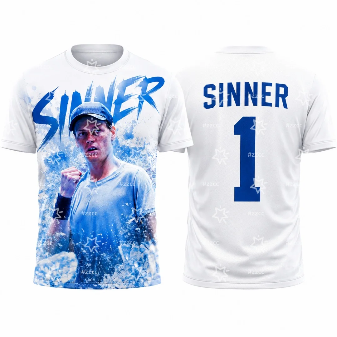 2026 Jannik Sinner Champion Commemorative Jersey Tennis jersey Summer Sports Men's T-Shirt Kid's Clothing Cycling jersey ﻿