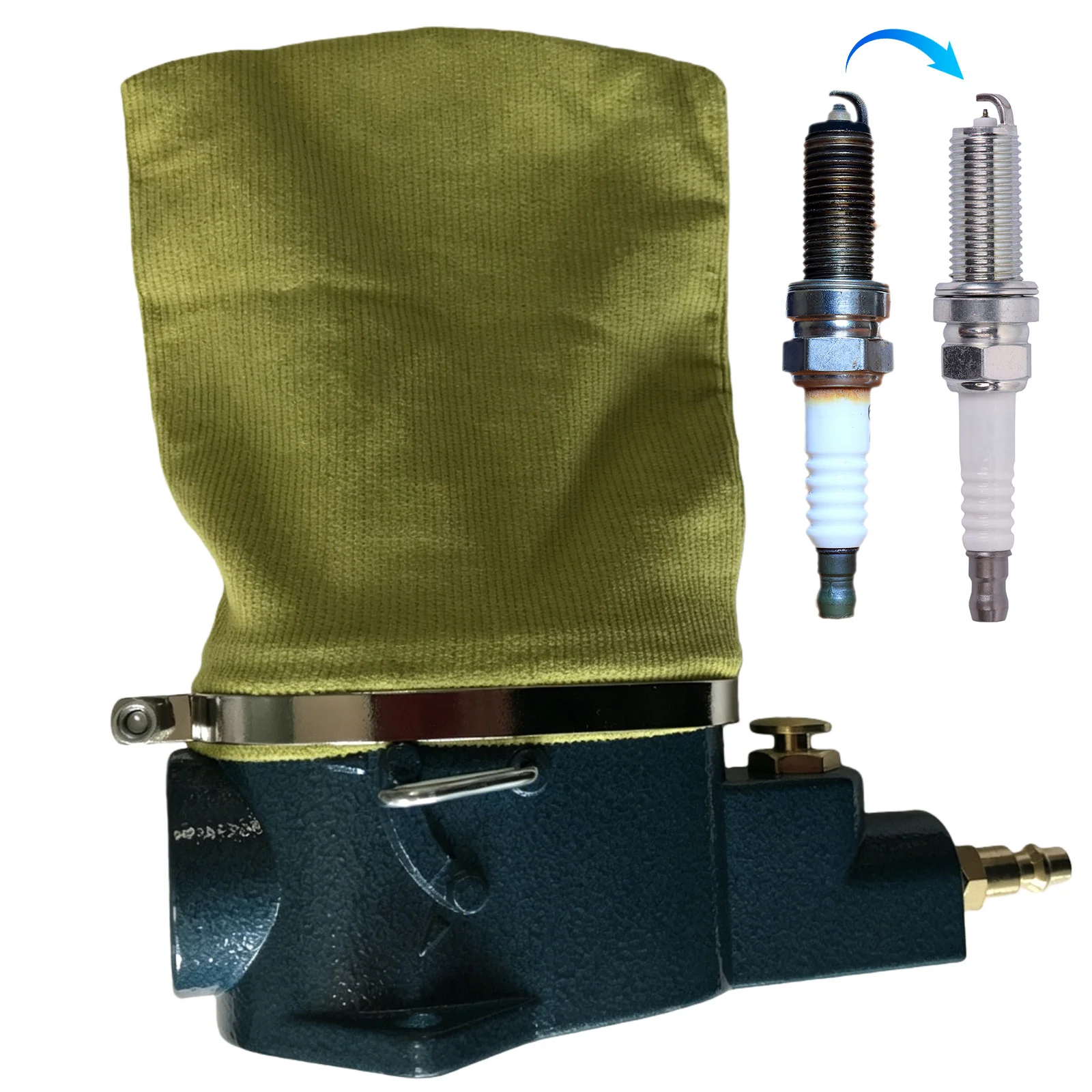 Aluminum Spark Plug Cleaner Sandblaster with Brasive Material High-Efficiency Air Sandblaster for Restoring Ignition Performance