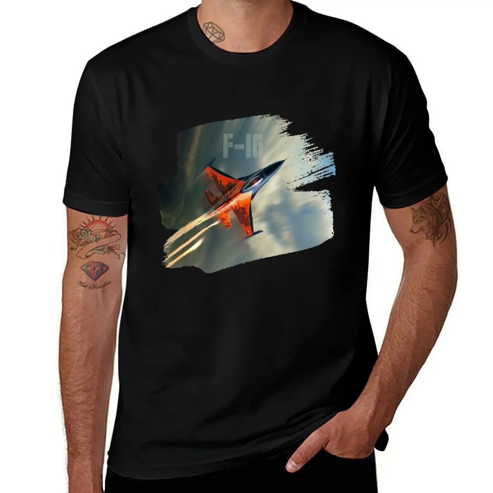 

F-16 T-Shirt Clothing cotton graphic tees custom t-shirts tops mens t shirts top quality
