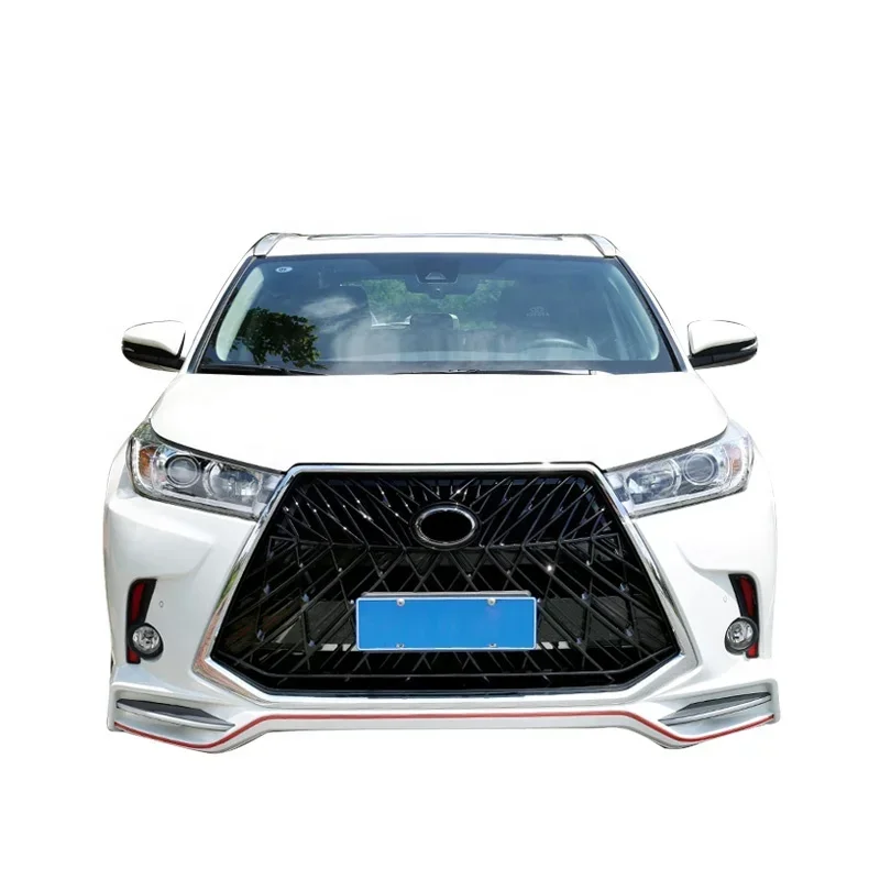 Auto Bumpers Voor Highlander 2015-2020 Upgrade Lx570 Stijl Auto Lichaamsdelen Voor Achter Lip Side Rokken En Grille customcustom