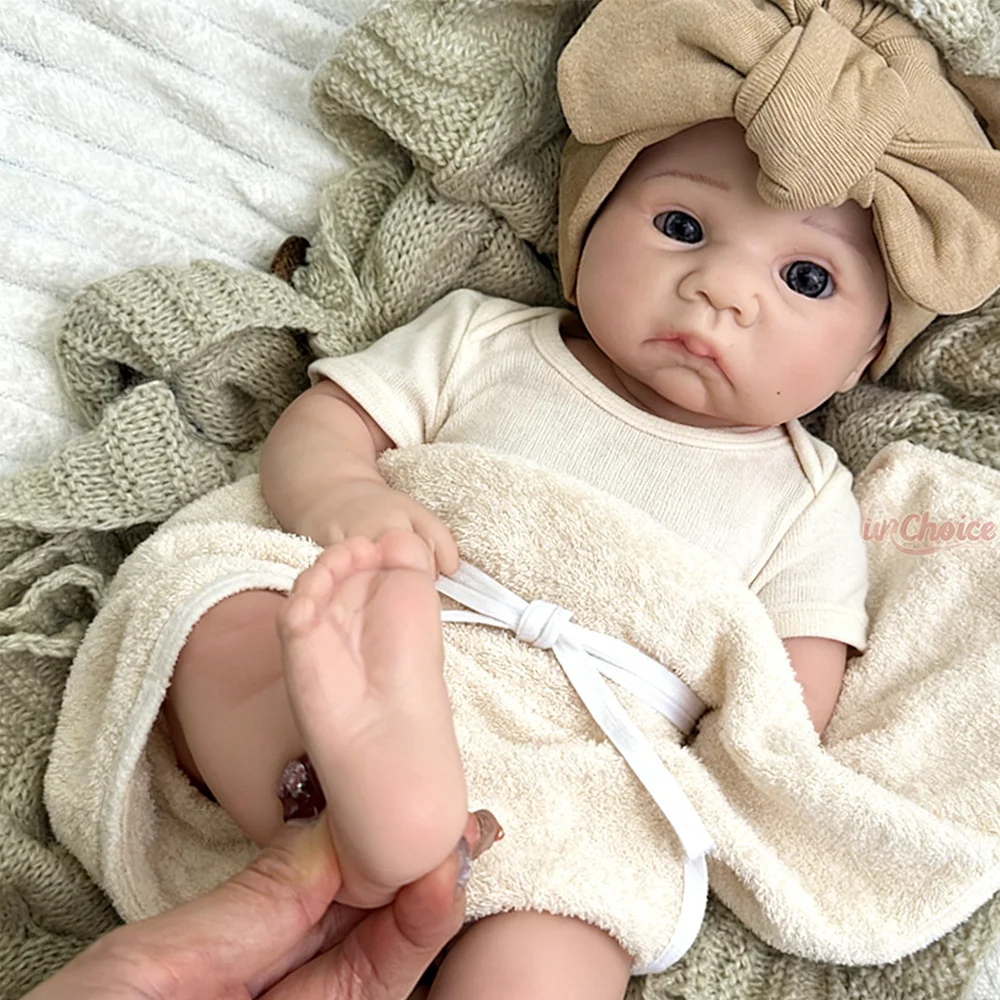 반짝반짝 빛나는 눈을 가진 부드러운 39cm 실리콘 리본 인형 소년, 부드러운 몸, 신생아 생일 선물, 사진 소품