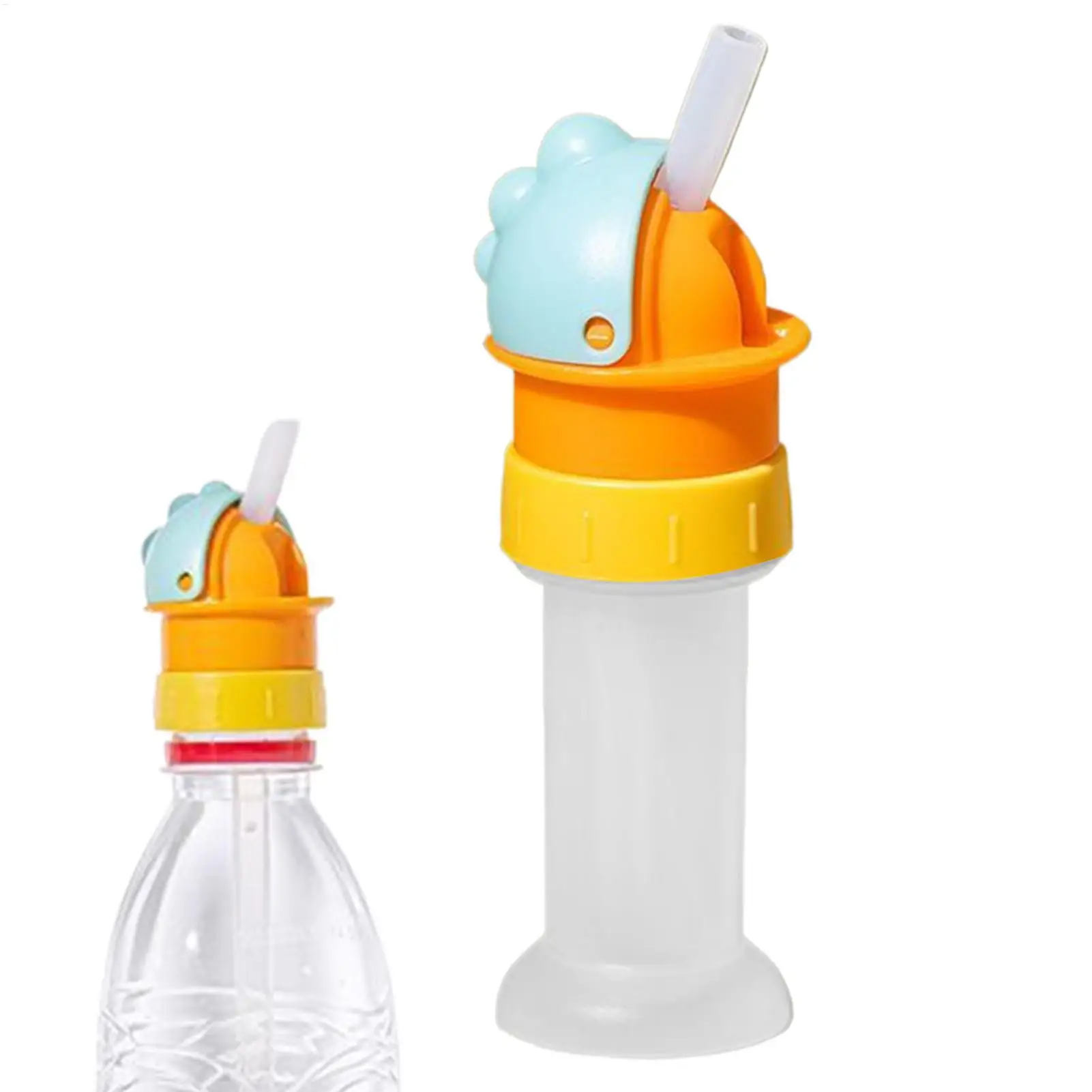 Reusable Water Bottle Spout Conversion Lid with Straw Adapter for Kids Adults, Soda Juice Drinks, Home Travel Use ﻿