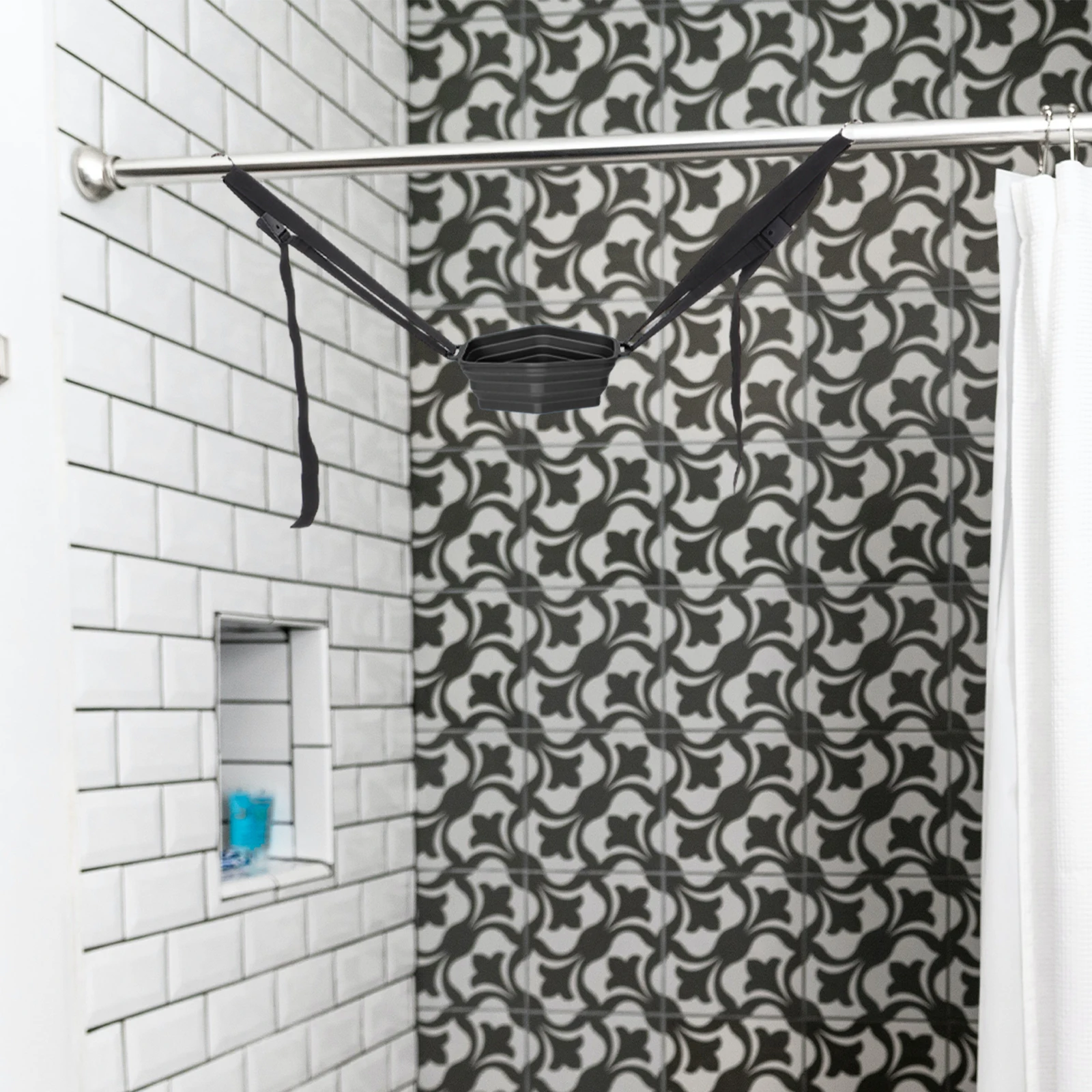 

1Set Portable Foldable Silicone Tub Bucket for Ice Shower Camping Cold Bath Shower Tool Silicone Bucket