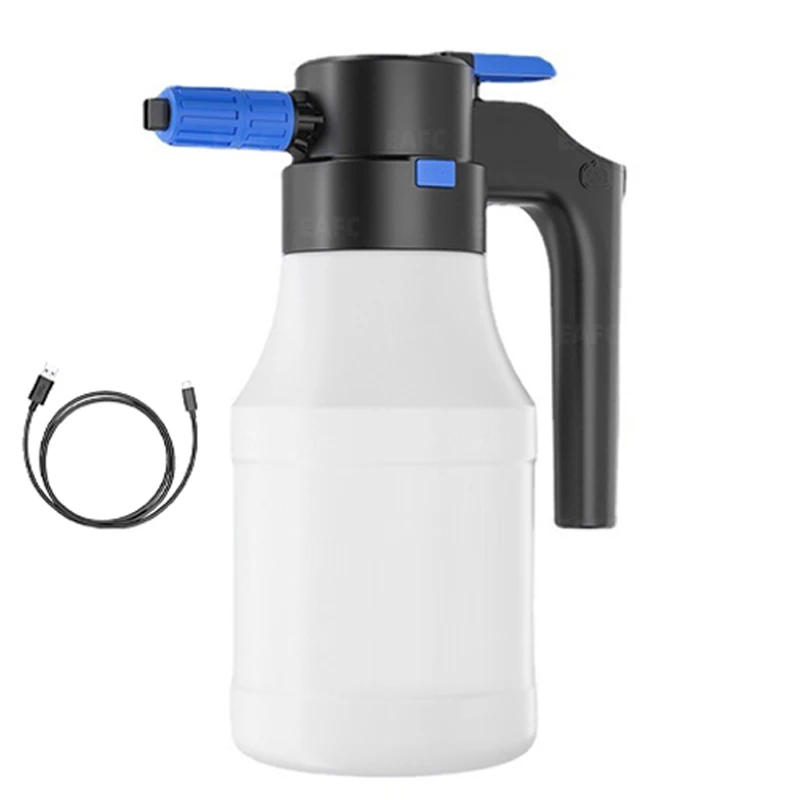 EAFC 1.5L 전기 자동차 물총 거품 분무기 식물 미스터 펌프 USB 분무기 물을 식물 창 청소 자동 자세히