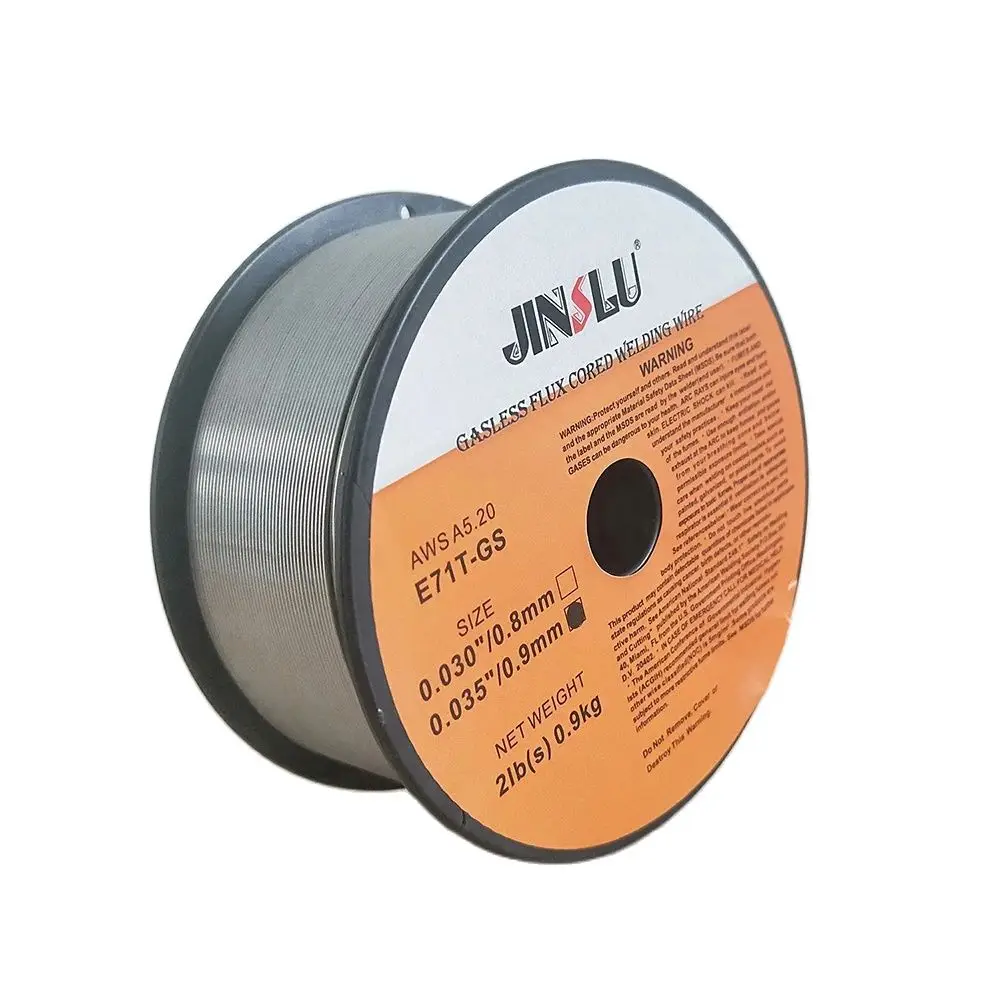 1KG 2lbs E71T-GS Flux Cored Gasless Welding Wire No Gas Carbon Steel Welding Material 0.8mm/0.9mm Self-shielded welding wire