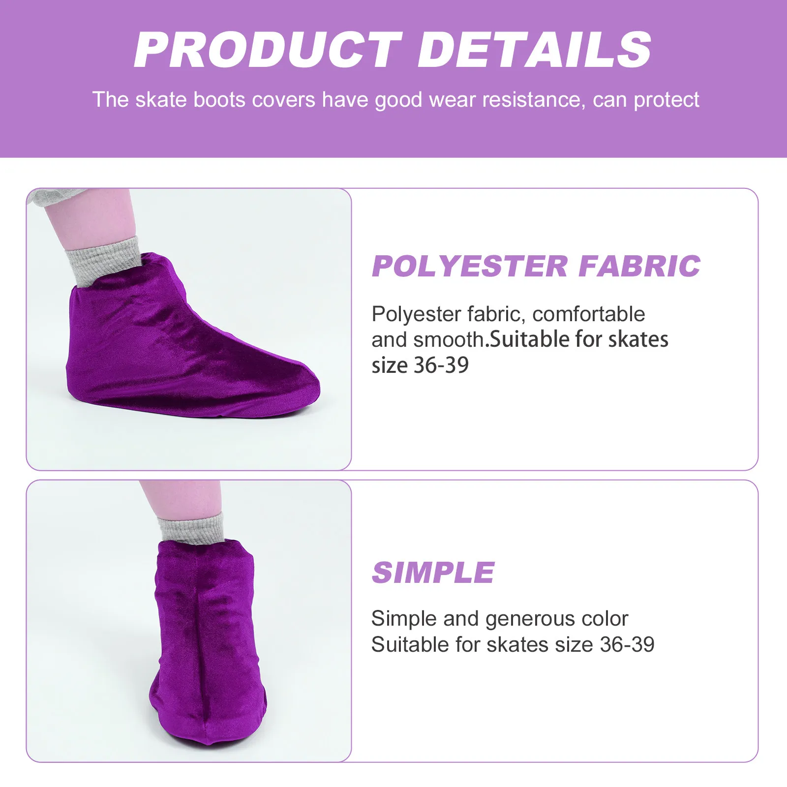 

1Pair Protective Skating Covers Strong Wear Resistant Material Fits Most Skates Including Hockey Figure Skates Comfortable Feel
