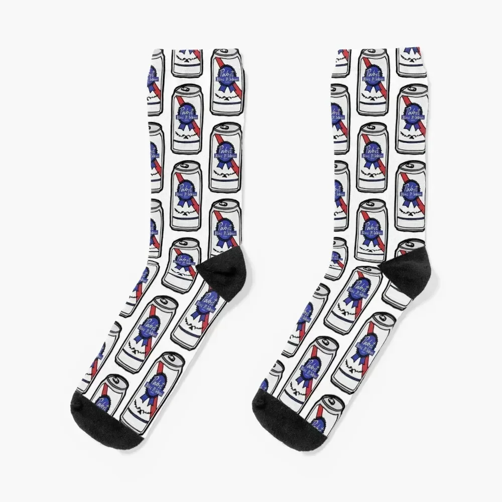 

PBR beer can Socks Hiking boots funny sock Thermal man winter snow Boy Socks Women's