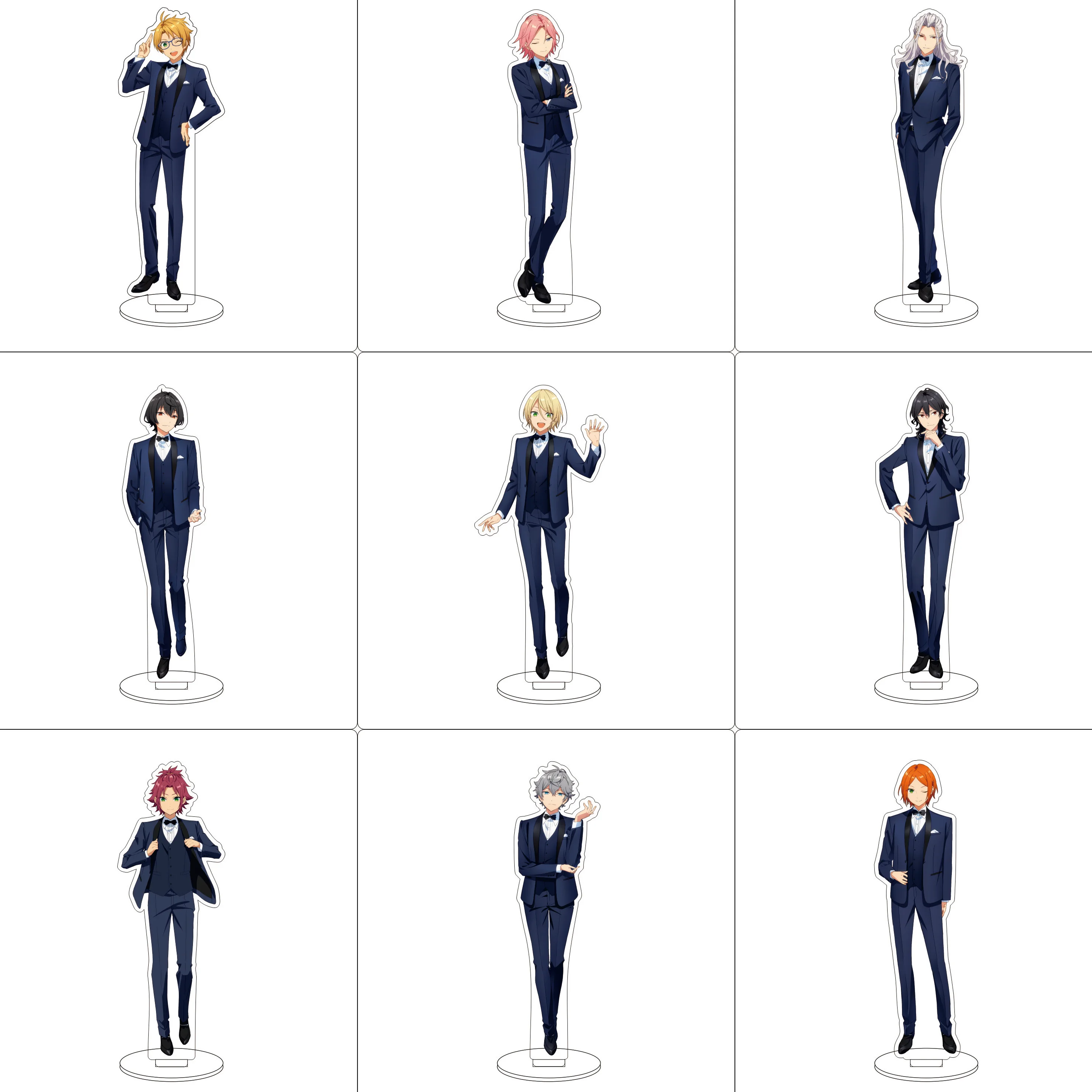 16CM Anime Ensemble Stars Cosplay Acrylic Stand Ornaments Isara Mao Yuuki Makoto Akehoshi Subaru Figure Stand Halloween Gifts