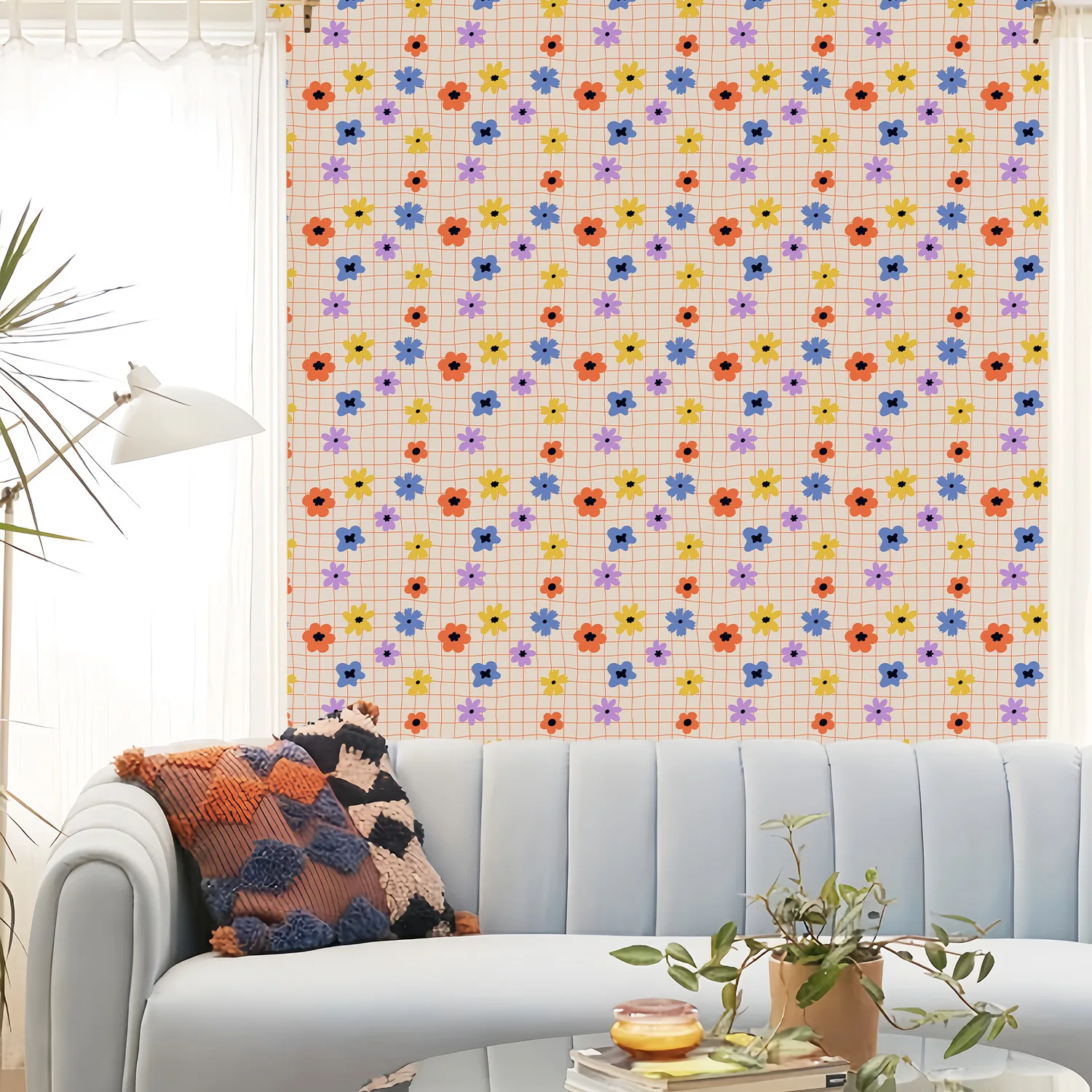 Small Lovely Flower Peel and Stick Wallpaper PVC Self-adhesive Cabinet Sticker Waterproof Home Decor Wall Covering