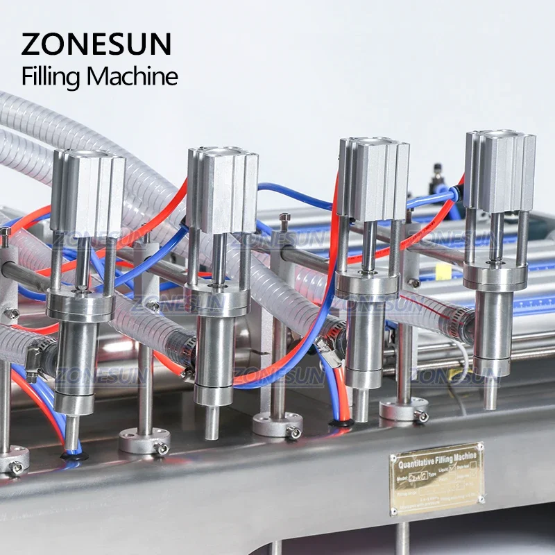 ZONESUN  Pneumatic Liquid Filling Machine Oil Toner Wine Beer Soda pop Food Beverage Machinery Water Bottle Filler Cosmetic