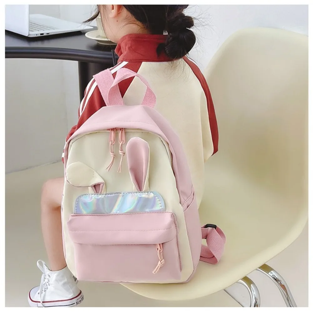 Korean Version Children Rabbit Ear Backpack Canvas Little Fresh Student Schoolbag Lightweight Girl Backpack Boys Girls