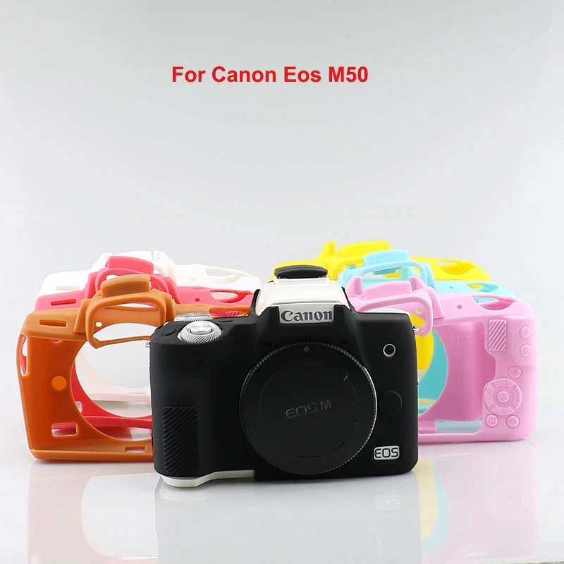 Dla Canon EOS R R5 R6 M50 G7X Mark II akcesoria fotograficzne torba gumowe etui lustrzanka ochronna miękka silikonowa obudowa Case