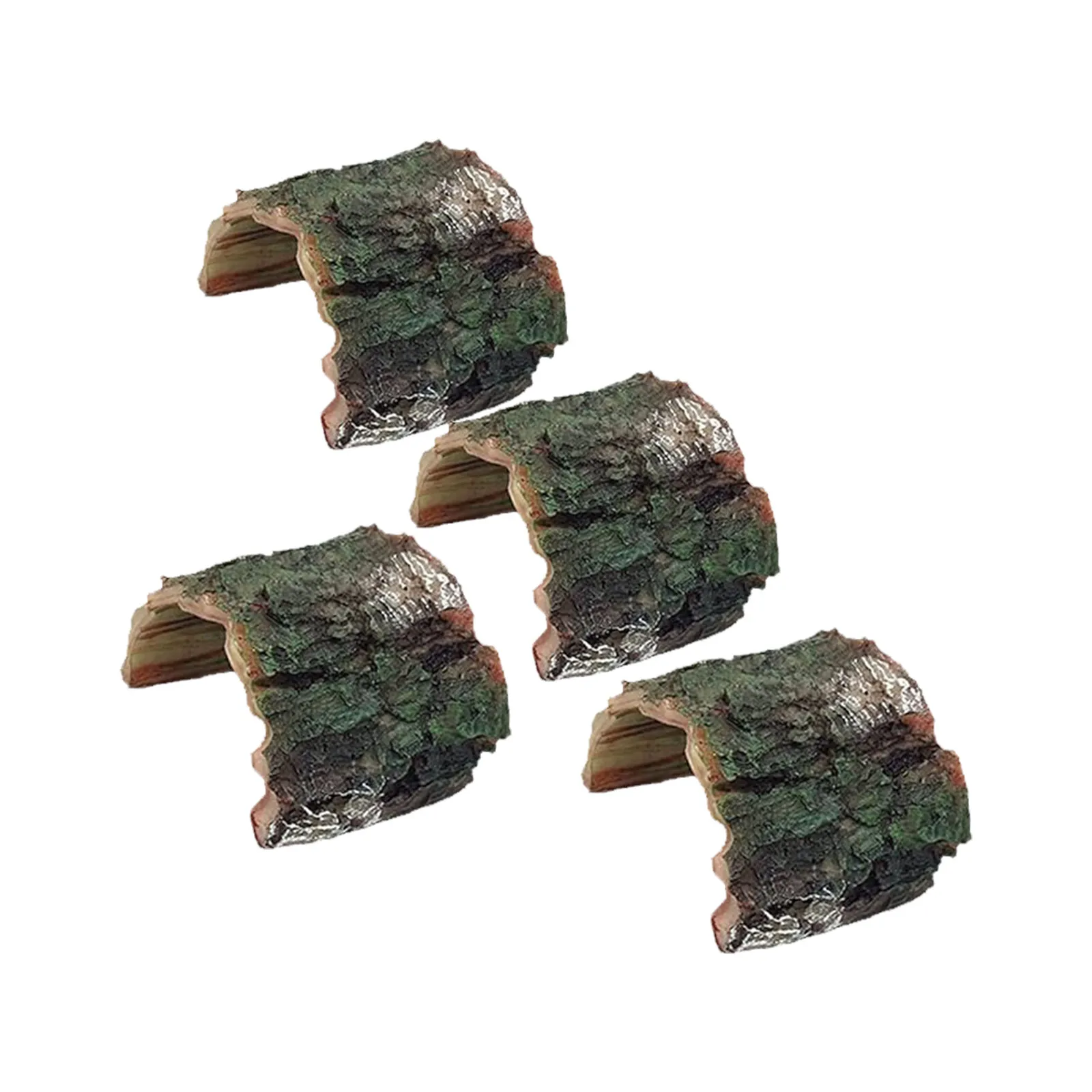 4Pcs Resin Turtle Basking Platform with Gentle Ramp Textured Surface Spacious Aquatic Turtle Resting Dock Terrarium Hideout Cave