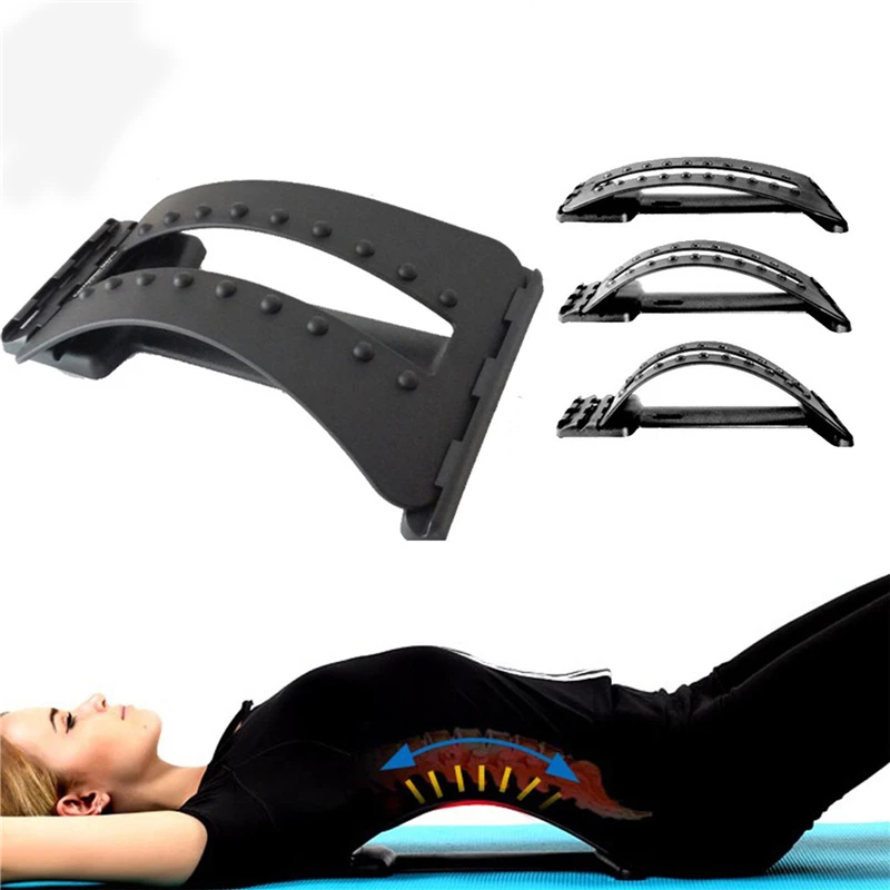 Lumbar Back Stretcher Multi-Level Back Cracker Board Lower and Upper Back Support for Fitness Yoga Back Pain Relief Relaxation