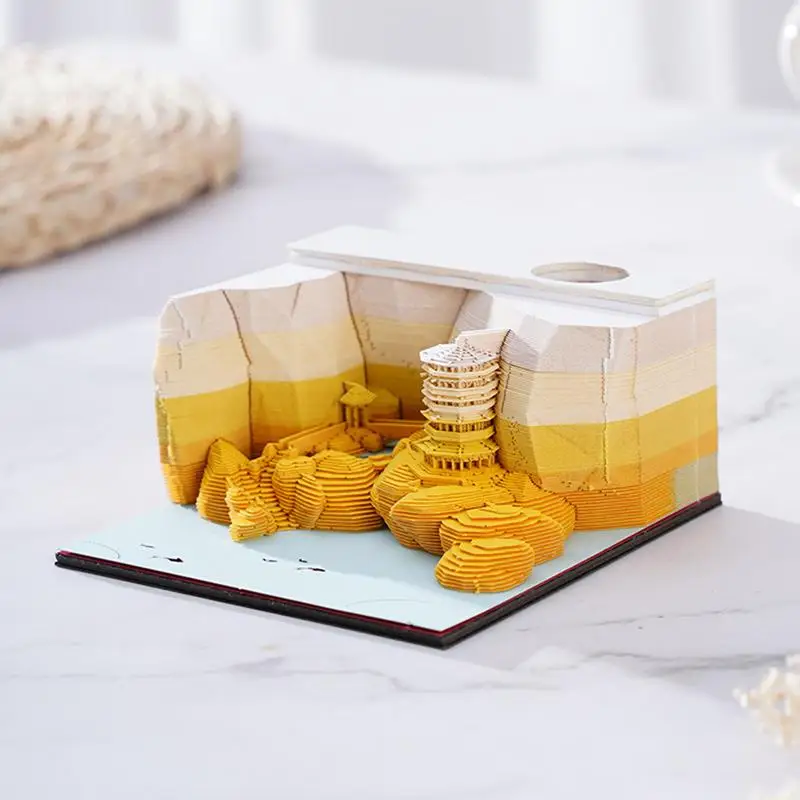 3D блокнот, 3D календарь, Ландшафтная форма, настольный календарь, 3D блокнот для записей, бумажный блокнот, 3D блокнот для записей, 3D художественный календарь, подарок на день рождения