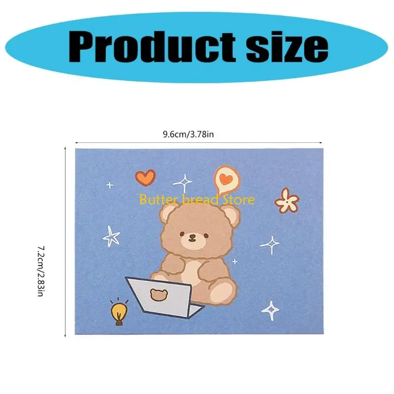 W89C Cartoon Animal Getting Carding Card Card Card Paper Paper Poort