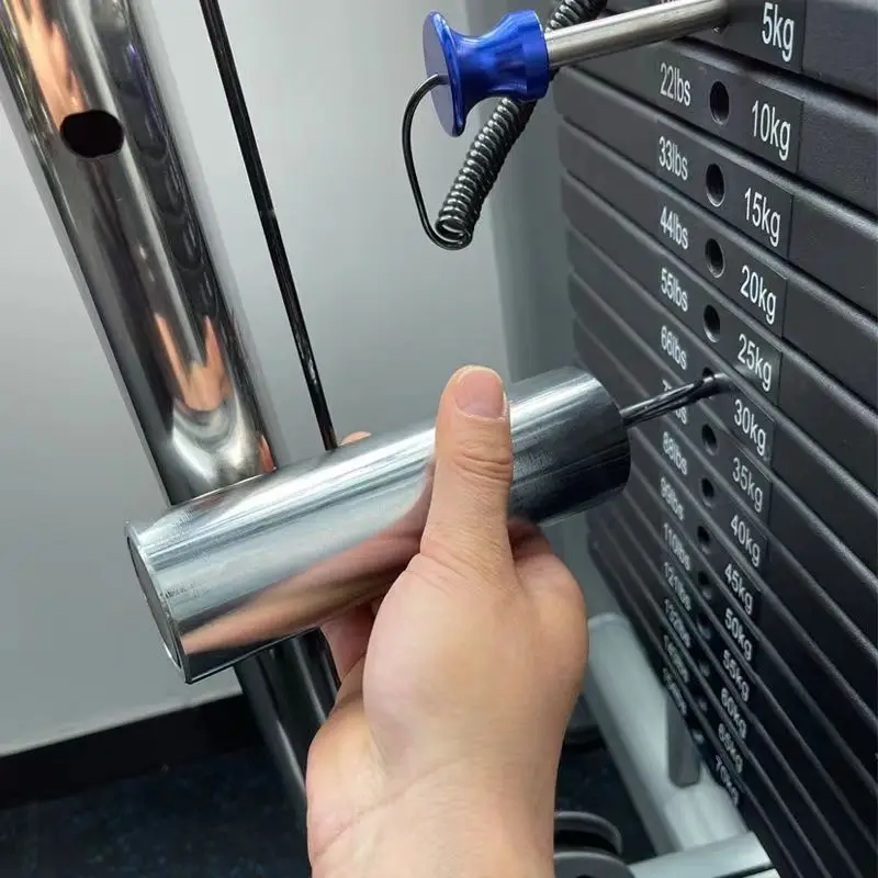 Magnetic gym pins for weight training in sports and recreational equipment Weight stacking pins
