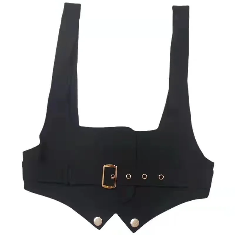 Europe and America elastic strap sexy broad sash waistband waterproof waistcoat fashion outside wear with waistband decoration