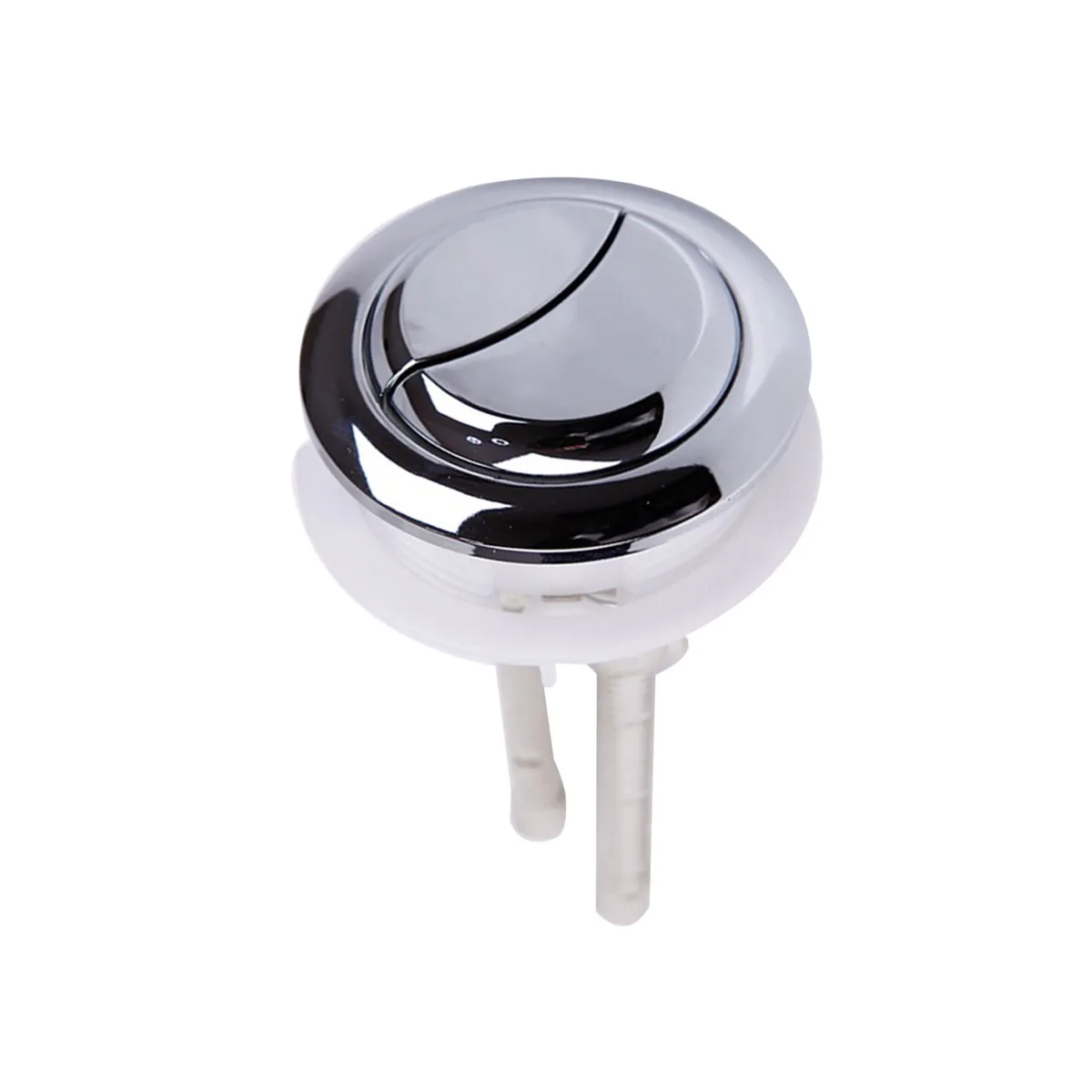 

Двойная кнопка смыва для унитаза, для бачка 48 мм, серебристо-белая, пластиковая, круглая, двойной дизайн, для унитаза с бачком 48 мм