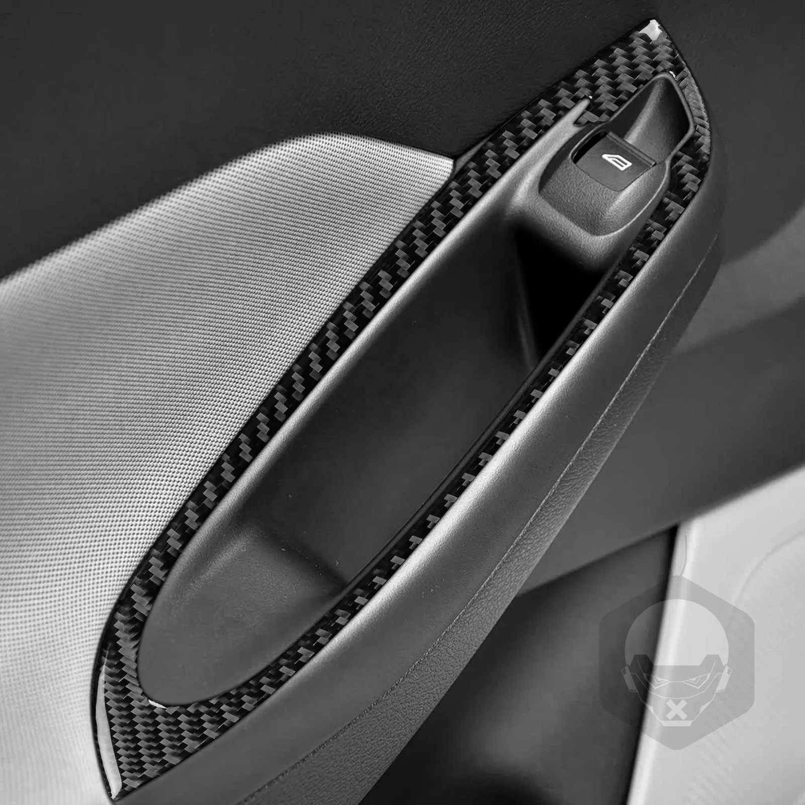 For Ford Focus SE RS ST Ecoboost 2015-2018 Real Carbon Fiber Stickers Rear window lift panel Car Accessories Interior decorative