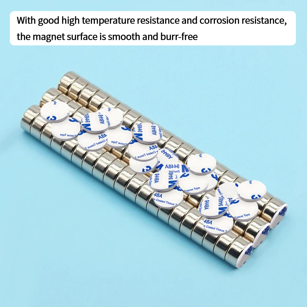 10x5mm Super Powerful Round Neodymium Magnet  With double-sided adhesive Magnet N35 Strong Permanent Magnetic imanes