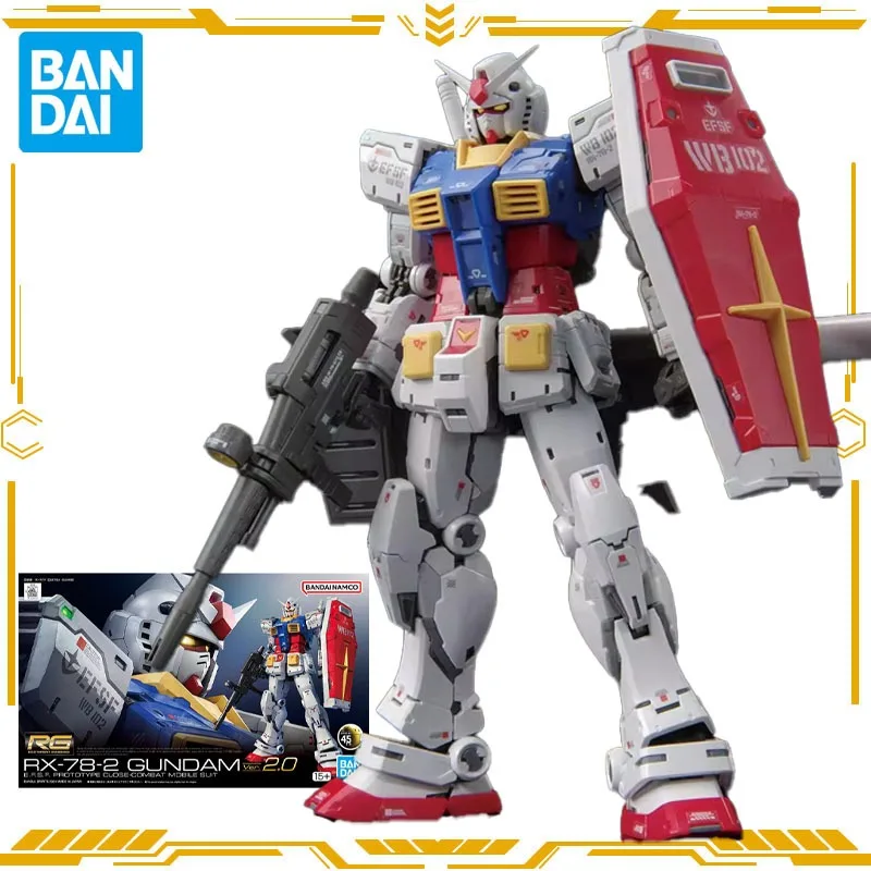 

Bandai Original RG 1/144 RX-78-2 GUNDAM E.FS.F PROTOTYPE CLOSE-COMBAT MOBIL SUIT Assemble Toy for Boys Gift Collectible Model