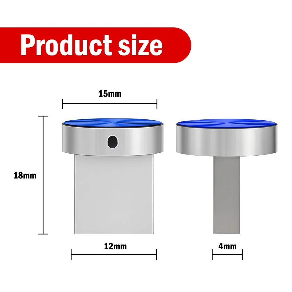 Mini Metal USB 2.0 Flash Drives 128GB High Speed Pen Drive 64GB Waterproof Memory Stick 32GB Red Blue Silver Pendrive 16GB 8GB