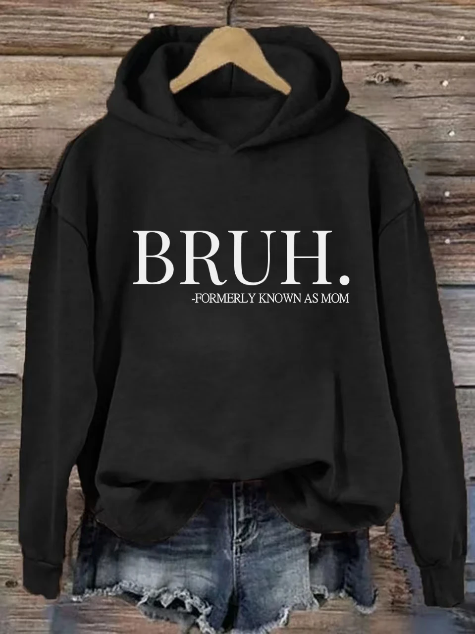 2024 New Fashion Individuality Women Sweater Bruh Formerly Known As Mom Print Female Sweatshirt Voguish Warm Comfort Girl Tops