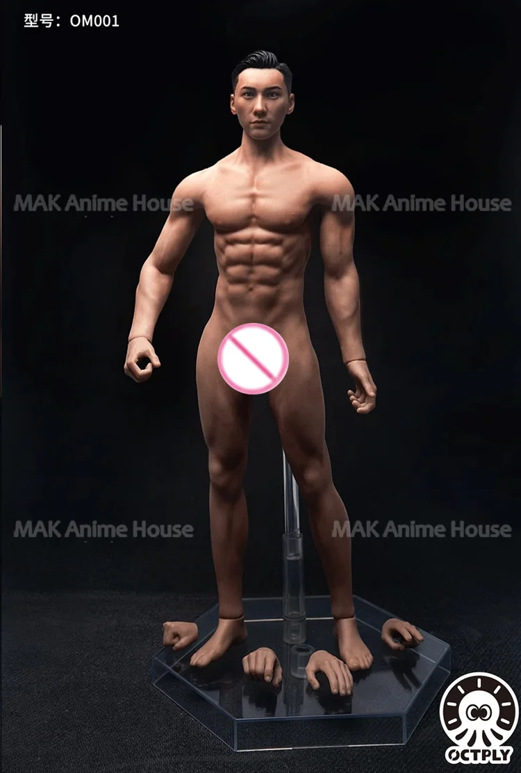 OCTPLY OM001 1/6 Schaal Super Flexibele Naadloze Realistische Spier Lichaam Model 12 "Tarwe Huid Mannelijke Action Figure Soldaat Poppen speelgoed