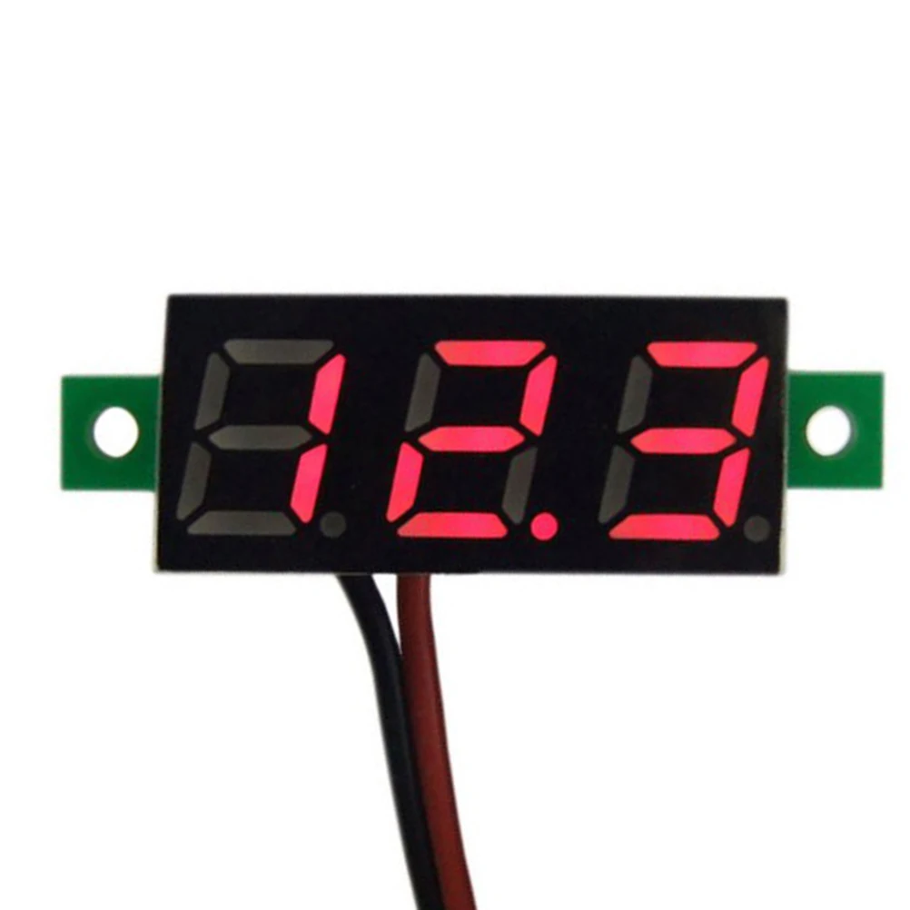 

DC 2.5 30V Red LED Digital Voltmeter 0.28 Display 23.5x10mm Size 0.1V Accuracy Three LED Tube 500mS Refresh 65C Temp Digital