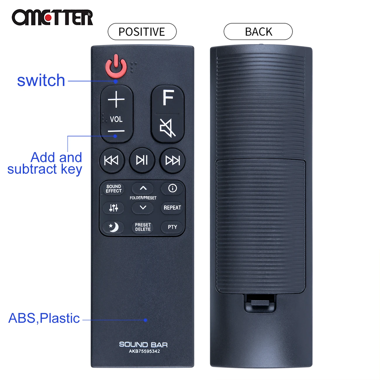 Ajuste de controle remoto para Soundbar, AKB75595342, SP2, PL5, SN6Y, SL6Y, SL6YF, SL5Y, SL7Y