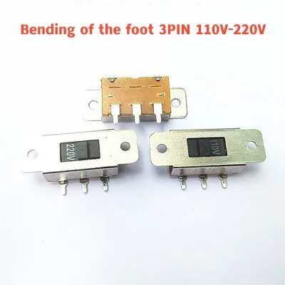 1PCS 3PIN 6PIN voltage conversion switch 110 v - 220 - v bending straight the feet 115 v to 230 v slide switch Toggle switch