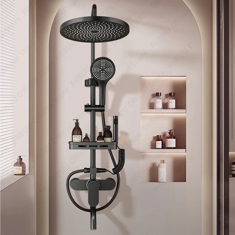 

Массажный душевой набор под давлением, экономия воды, душевая система, современная минималистичная насадка для душа, комбинированная регулируемая аксессуары для ванной комнаты