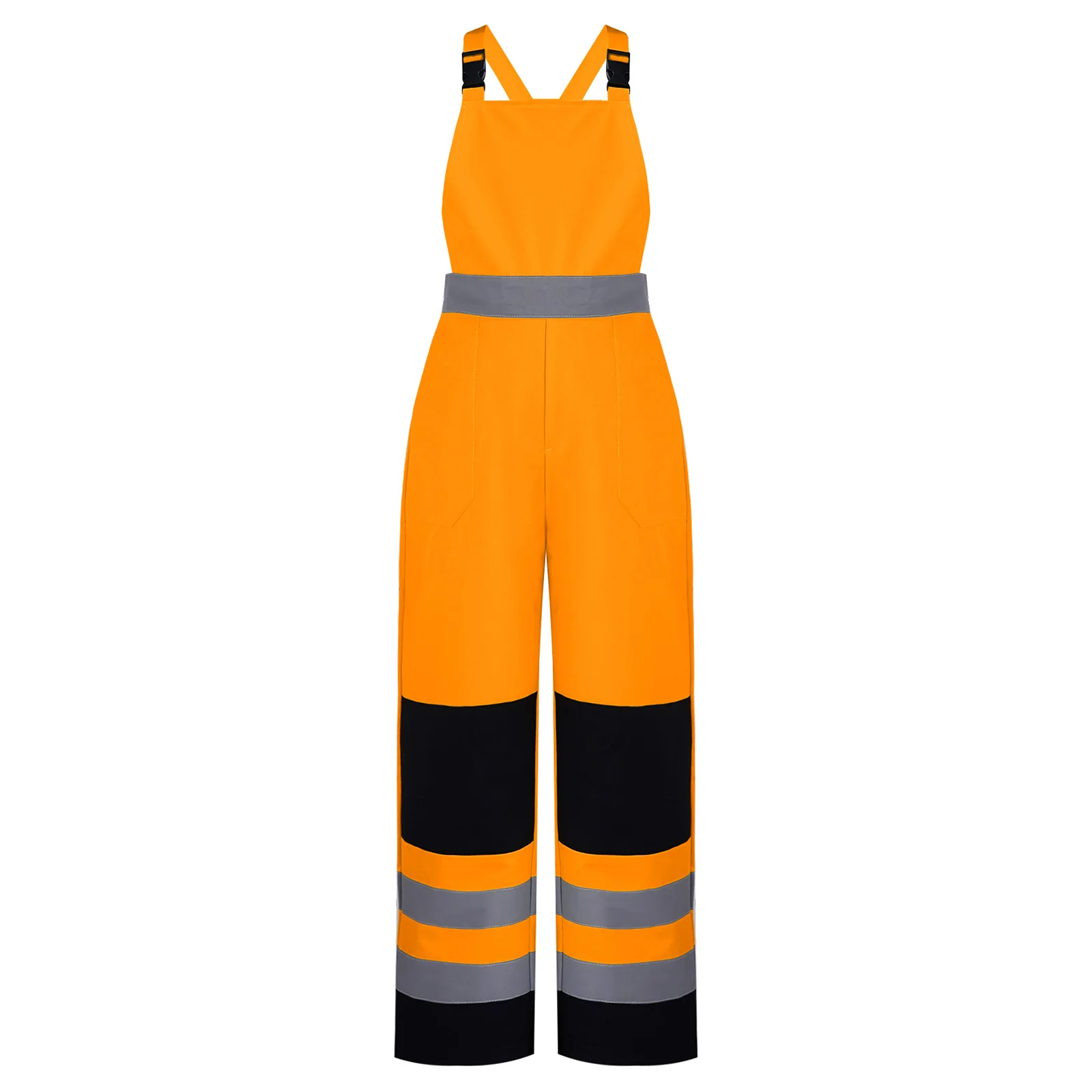 Unisex Kids Boys Girls Overalls Highlight Strips Water Resistant Color Block Suspender Trousers Jumpsuit for Outdoor Activities