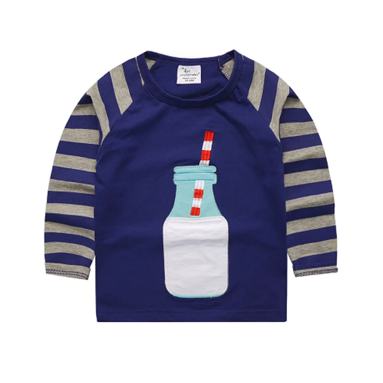 Jumping Meters 18M-6T Cars Embroidery Children's TShirts Cotton For Boys Fashion Baby Clothes Long Sleeve Autumn Kids Tops Tees