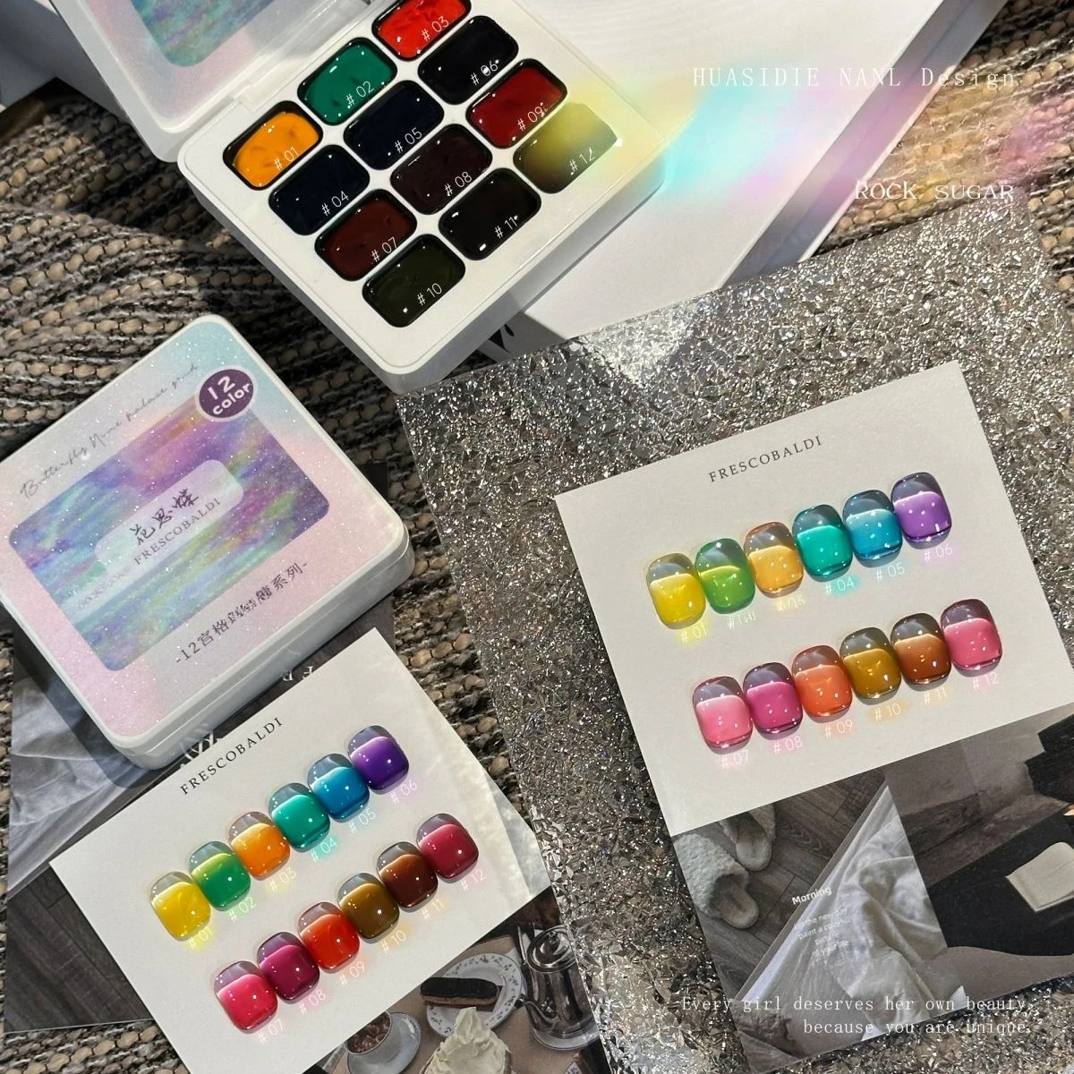 Translucent Pat Painting Gel Nail Polish Blooming Transfer Design UV LED Soak Off Gel Varnishes Gradient Patting Gel Palette