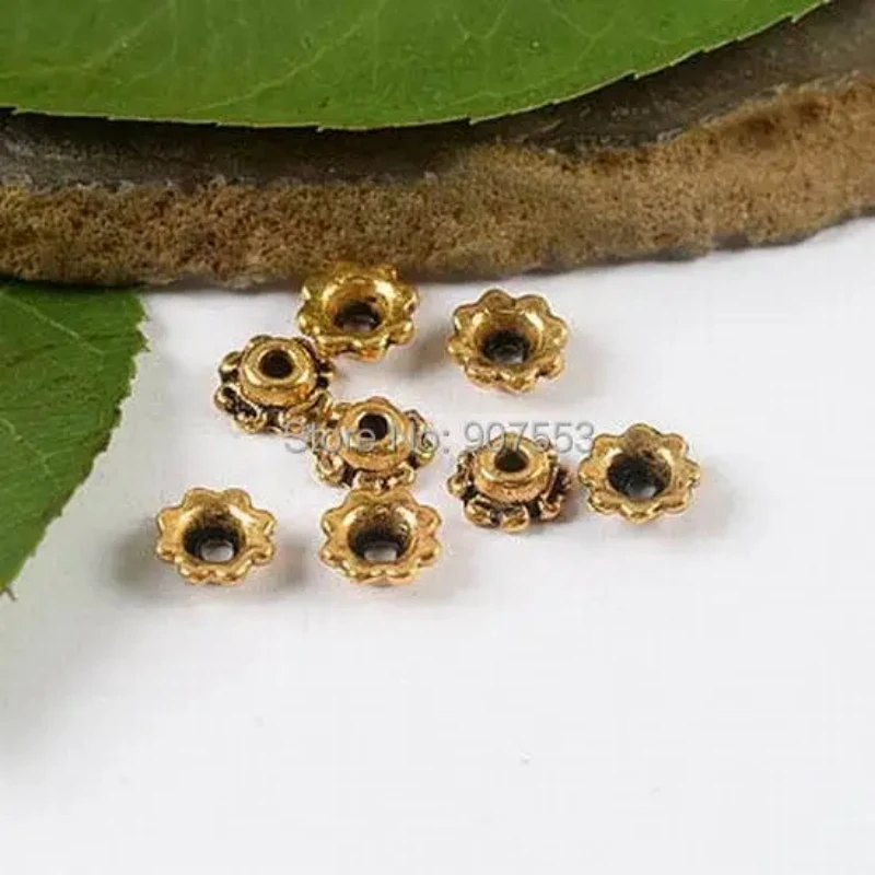 

100pcs Dark Gold-tone Flowerpot Spacer Bead Caps H1970 Charms for Jewelry Making