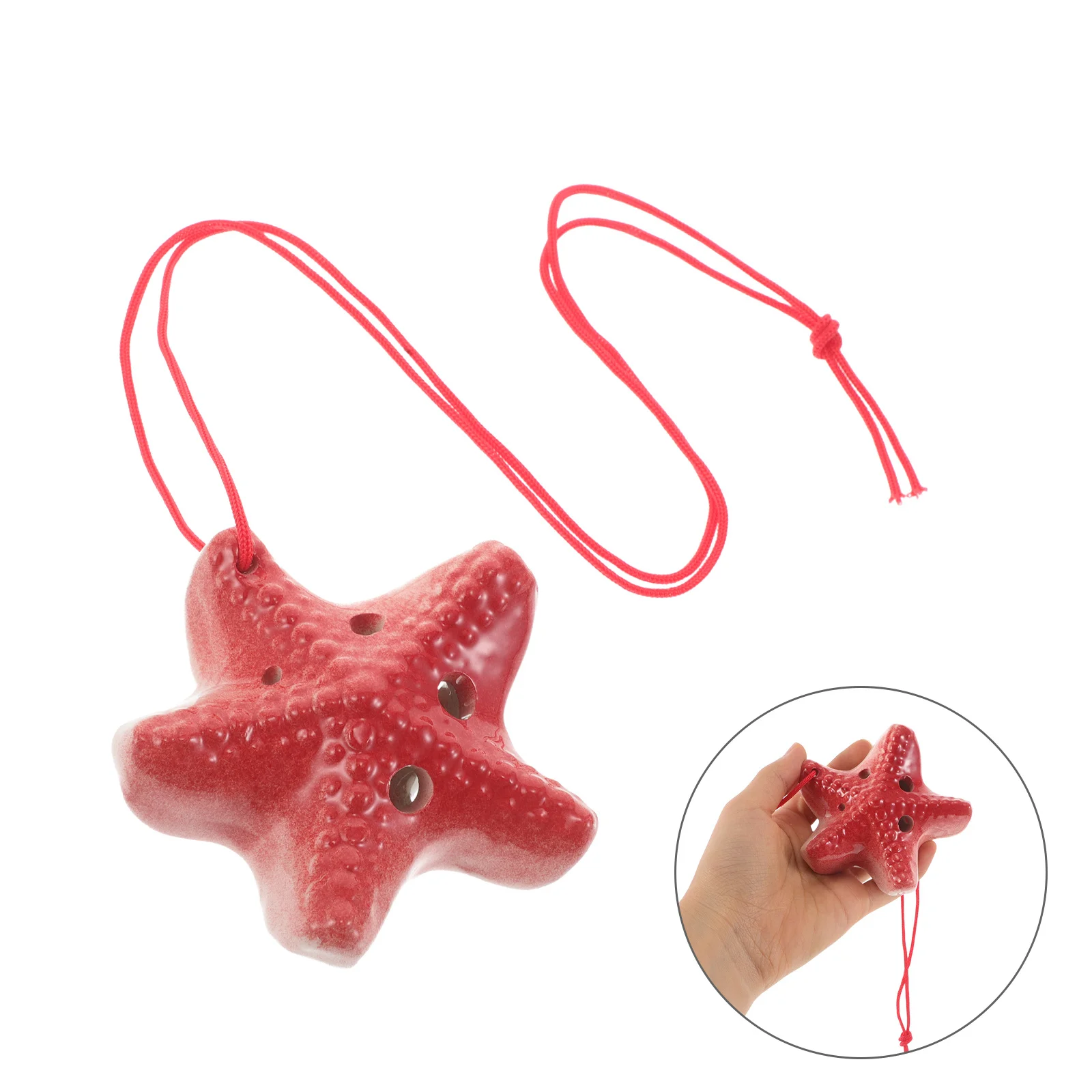 

Colorful Ceramic Six Hole Ocarina C Key - Cute Star Design Wind Music Instrument - Ideal for Classroom Learning Family Gathering