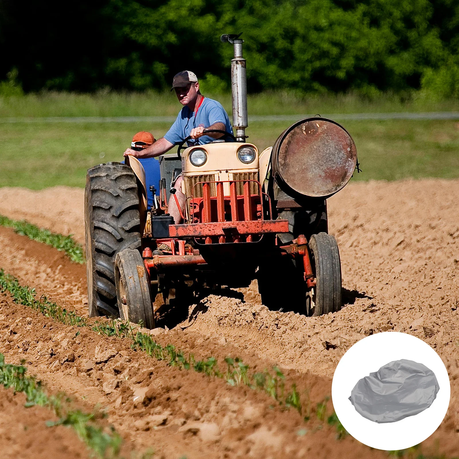 

Universal Waterproof Tractor Seat Cover Compact Riding Lawn Mower Seat Protector Garden Utility Cushion Heavy-Duty