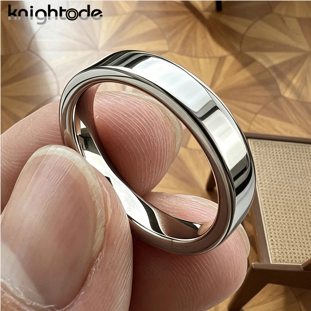 4mm Women High Quality Tungsten Wedding Bands Engagement Little Fnger Ring Flat Polished Brushed Comfort Fit