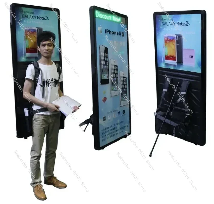 For 32inch LCD Digital Walker Billboard Backpack Walking Billboard Human Walking Advertising Billboard