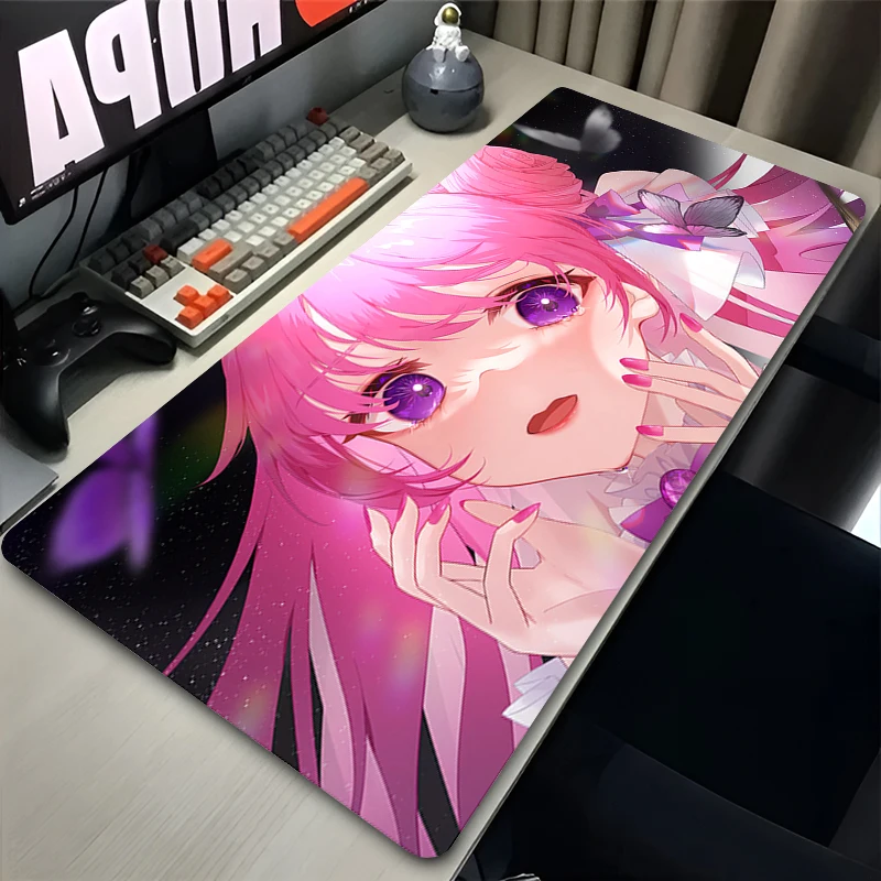 

Mouse Pad PC Anime Girl Pink Extended Mousepad Goddess Of Victory NIKKE Sexy Dorothy Desktop Mat Laptop Kawaii Doro Keyboard Pad
