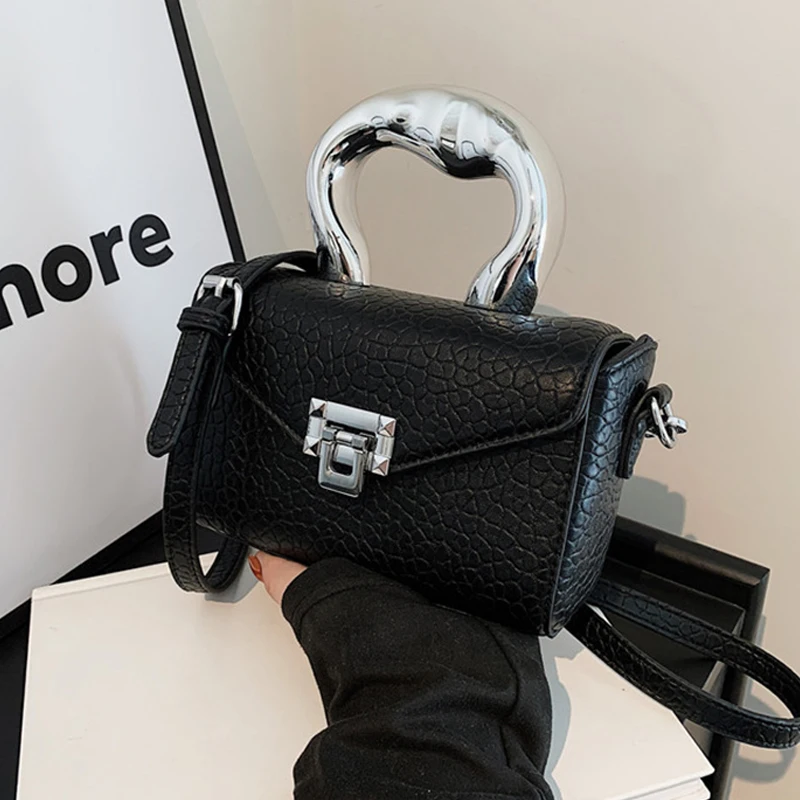 Spersonalizowana czarna skrzynka kwadratowa torba nowe modne damskie Mini torby na jedno ramię Crossbody Temperament wszechstronne torebki imprezowe — zdjęcie 6