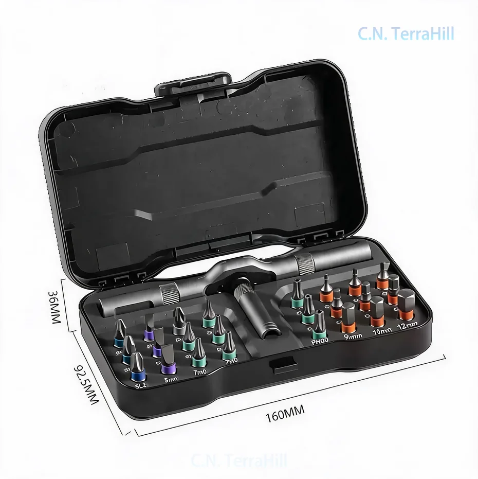 24-in-1 Multi-Tool Ratchet Wrench Set with S2 Magnetic Bits, DIY Home Repair Kit